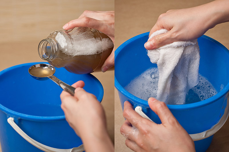 using soap nut liquid to handwash clothes